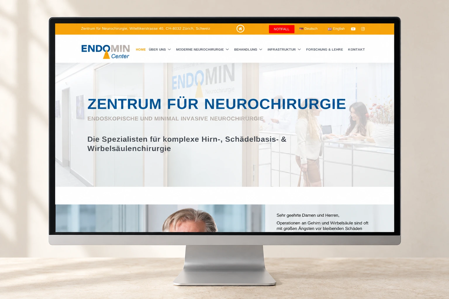 Endomin – Mockup